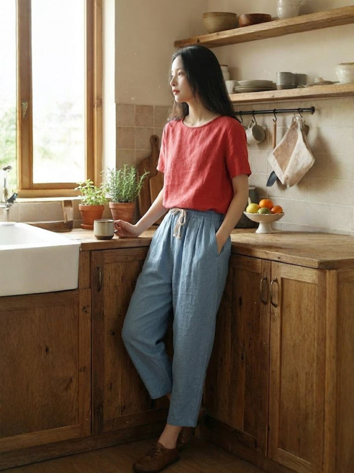 Comfortable Women Drawstring Waist Pants