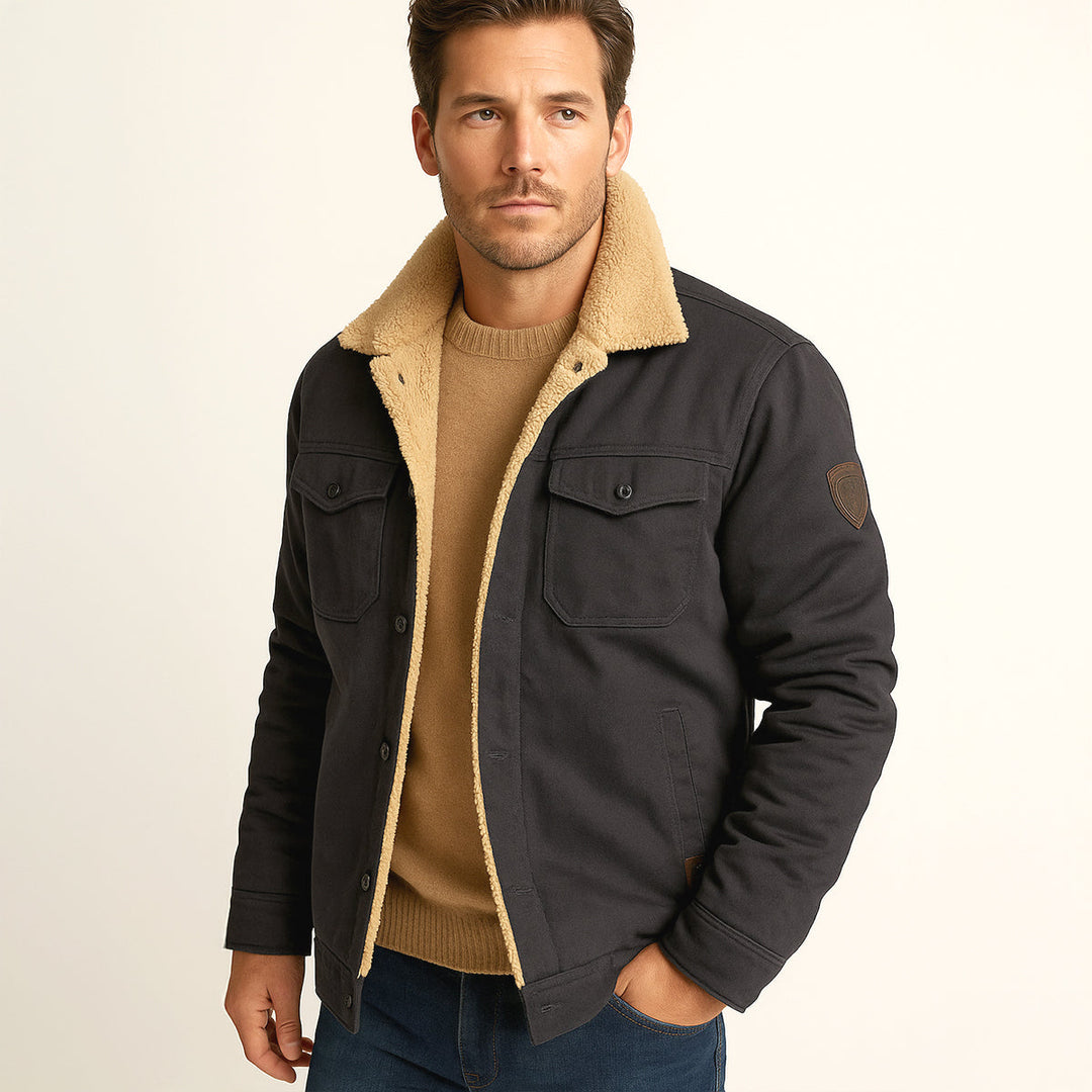 Warm Fleece-Lined Men's Winter Coat