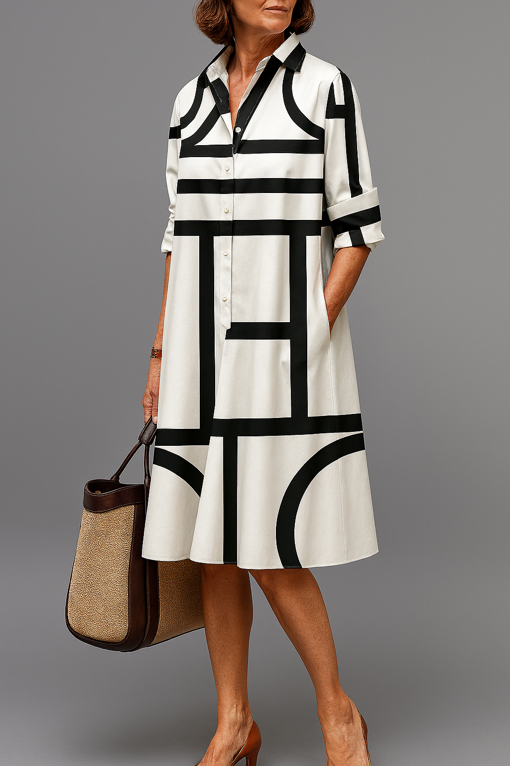 Elegant Women Midi Dress