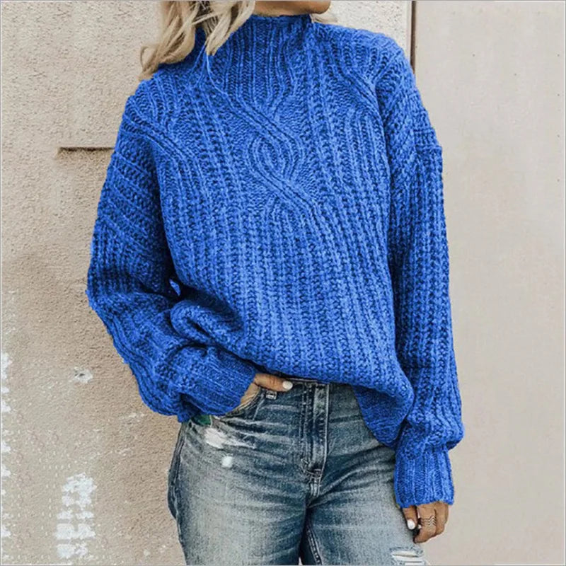 Elegant Women's Pullover - Versatile Knit Sweater for Business and Casual Wear