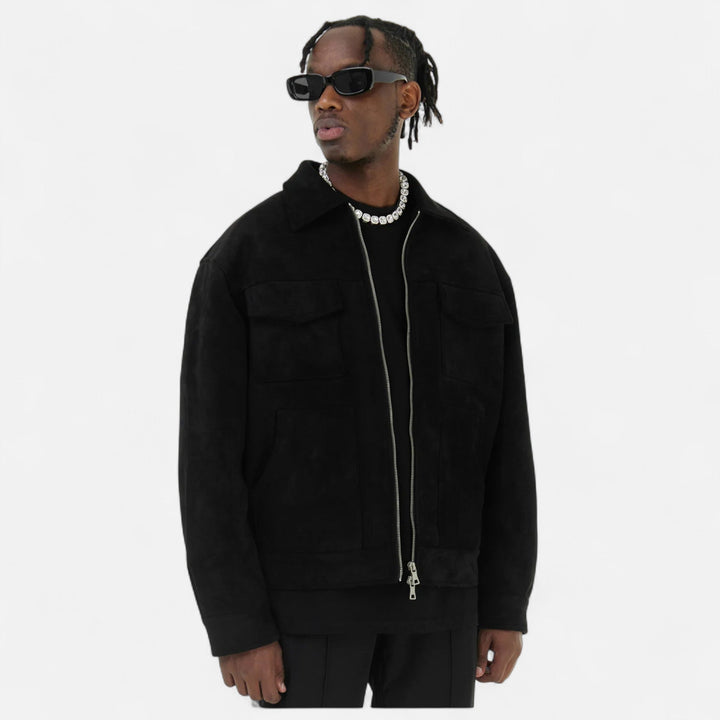 Elegant Suede Men's Jacket