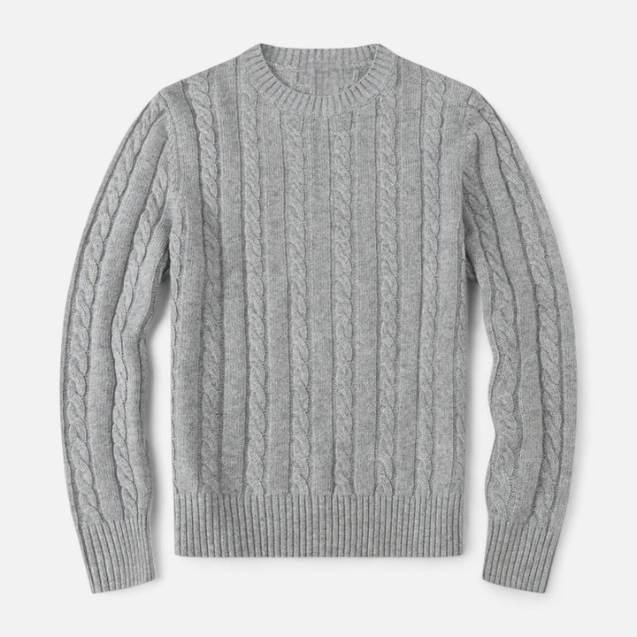 Classic Crew Neck Cotton-Blend Men's Sweater