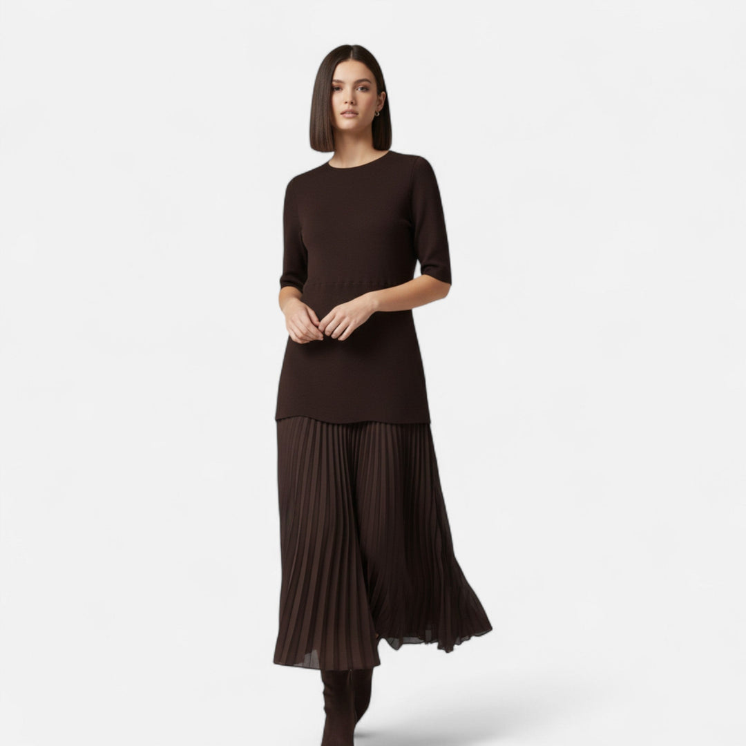 Elegant Pleated Women's Dress