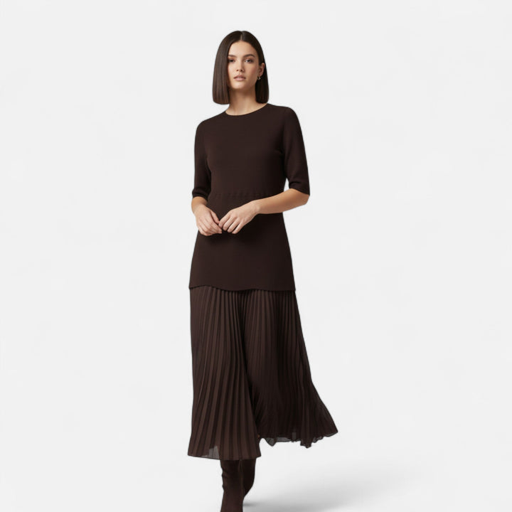 Elegant Pleated Women's Dress