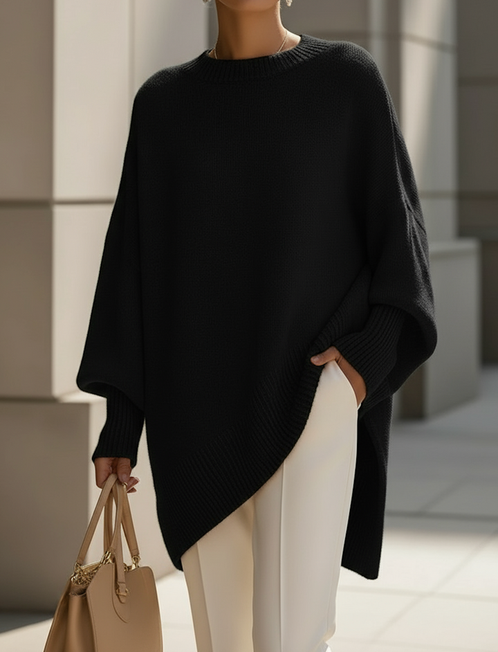 Women's Oversized Wool and Cashmere Sweater - Warm Winter Knit Pullover