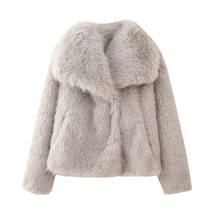 Elegant Luxurious Women's Winter Jacket with Faux Fur