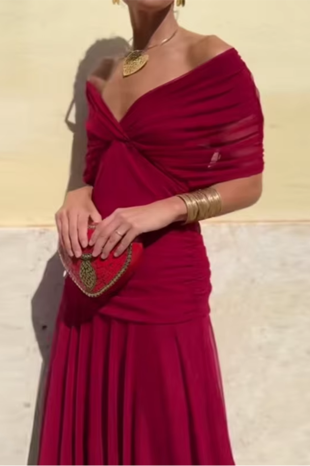 Elegant Women Maxi Wedding Guest Dress