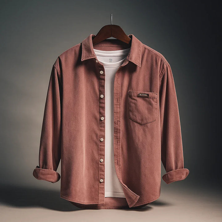 Classic Men's Corduroy Shirt - Soft Texture and Vintage Charm for Casual Wear