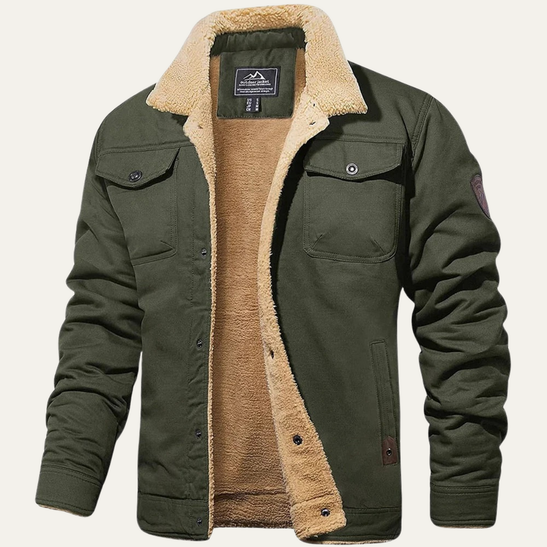 Warm Fleece-Lined Men's Winter Coat