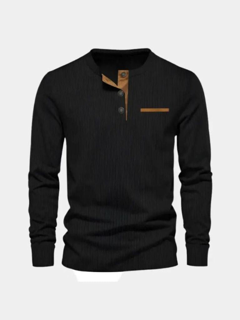 Corduroy Long Sleeve T-Shirt - Cross & Crown - Cross & Crown