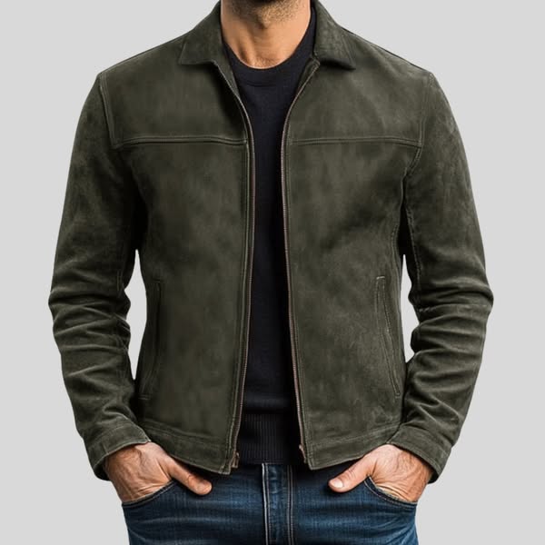 Men's Premium Zip-Up Leather Jacket