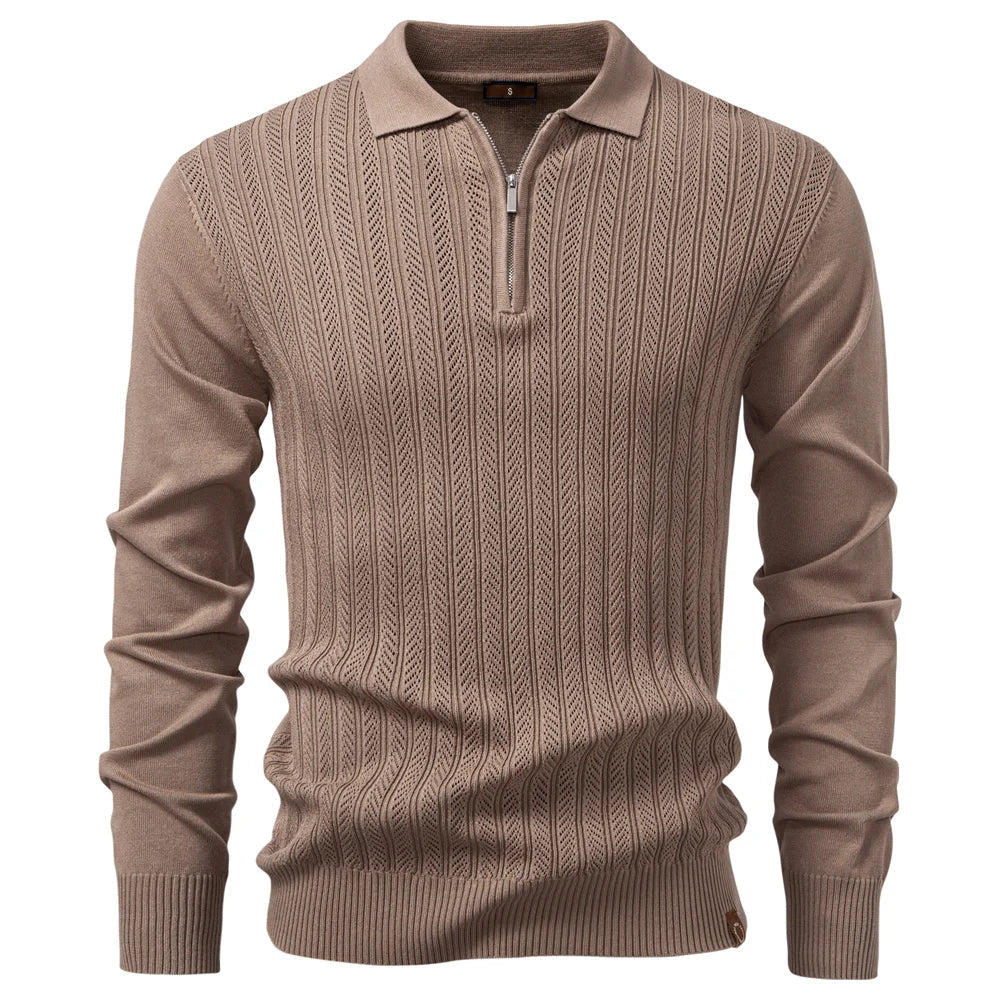 Elegant Cable Knit Men's Sweater