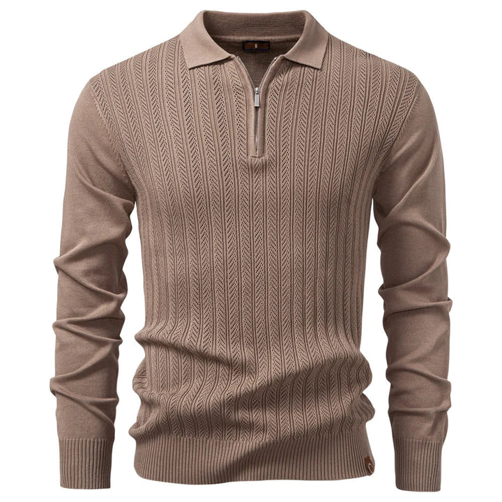 Elegant Cable Knit Men's Sweater