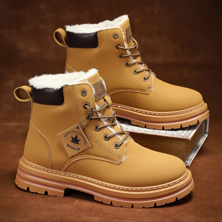 Warm Fur-Lined Men's Insulated Snow Boots