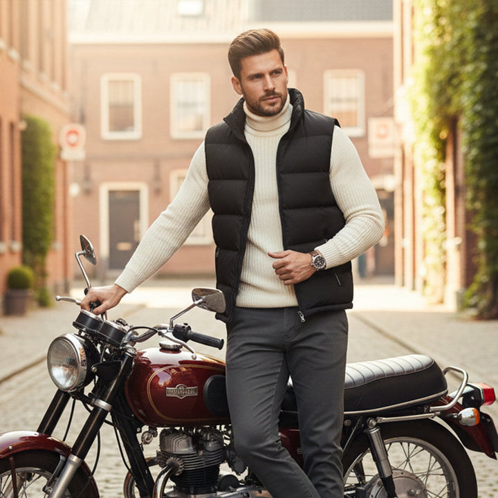 Warm Lightweight Men's Padded Puffer Vest