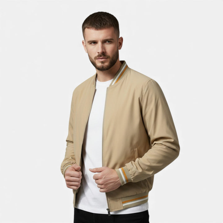 Warm Thick Men's Bomber Jacket for Fall and Winter