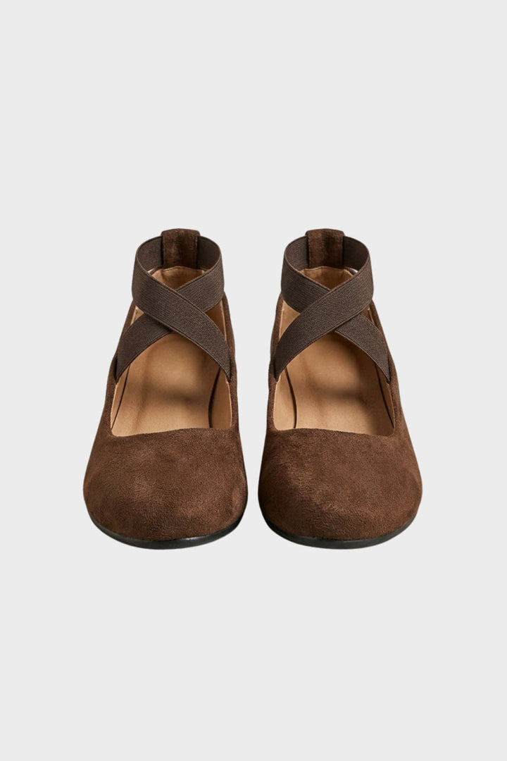 Elegant Comfortable Women's Ballet Flats with Cross Straps