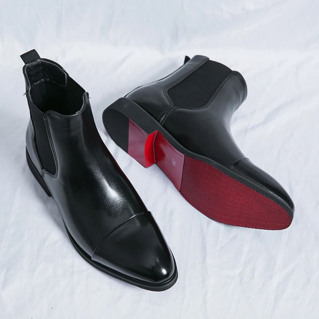 Elegant Classic Men's Faux Leather Chelsea Boots