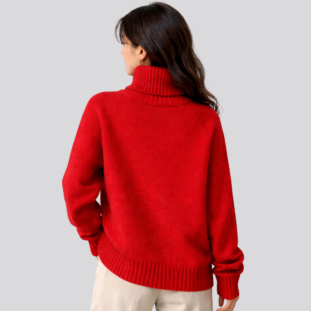 Soft Warm Women's Merino Wool Turtleneck Sweater