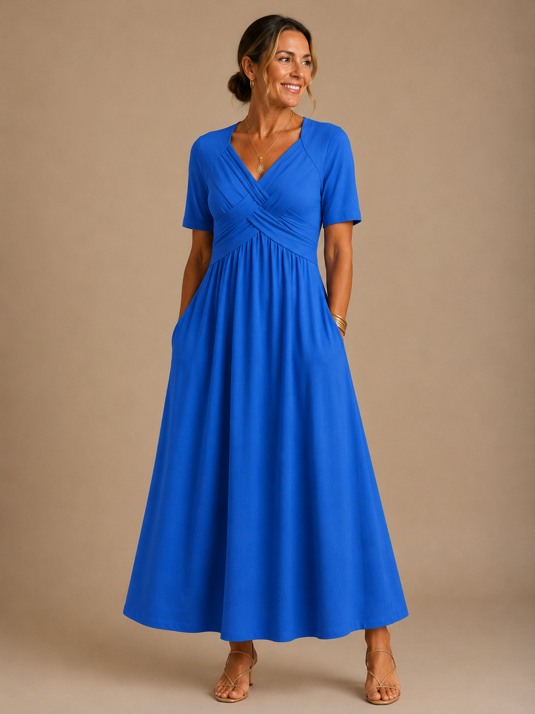 Elegant Flattering Women's Midi Dress