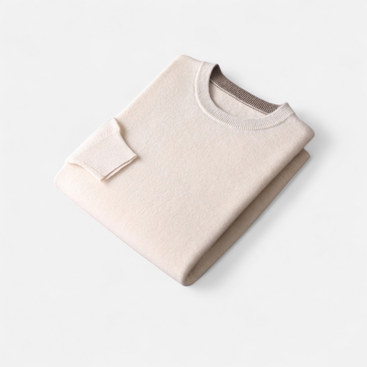 Men's Casual Crewneck Cashmere Wool Sweater