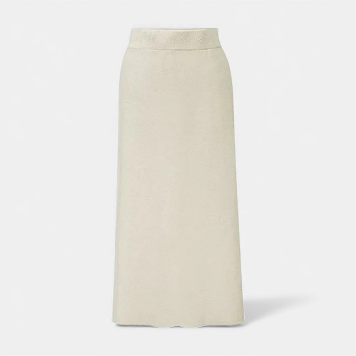 Women's Elegant Wool A-Line Midi Skirt