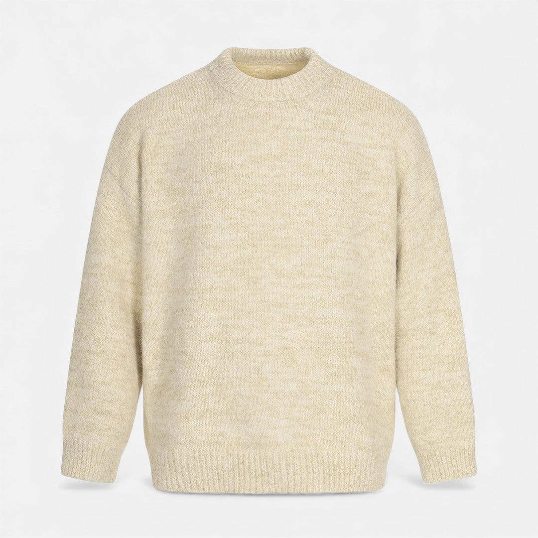 Classic Wool-Effect Men's Crew Neck Sweater