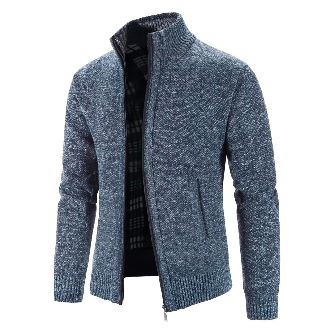 Men's Zip-Up Cardigan for Business and Casual Wear