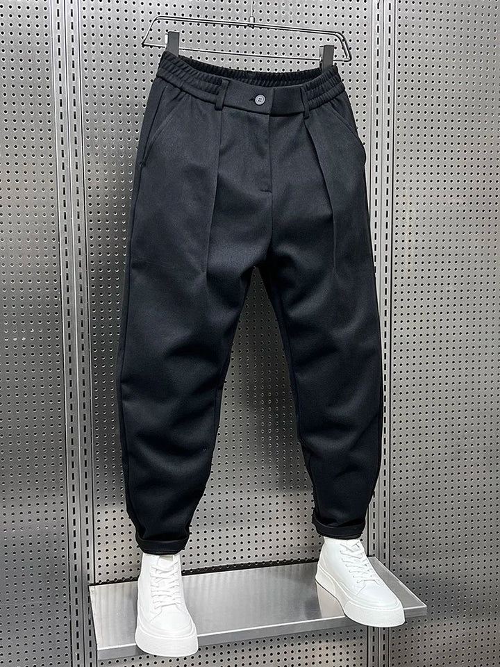 Elegant Mélange Men's Business Casual Pants