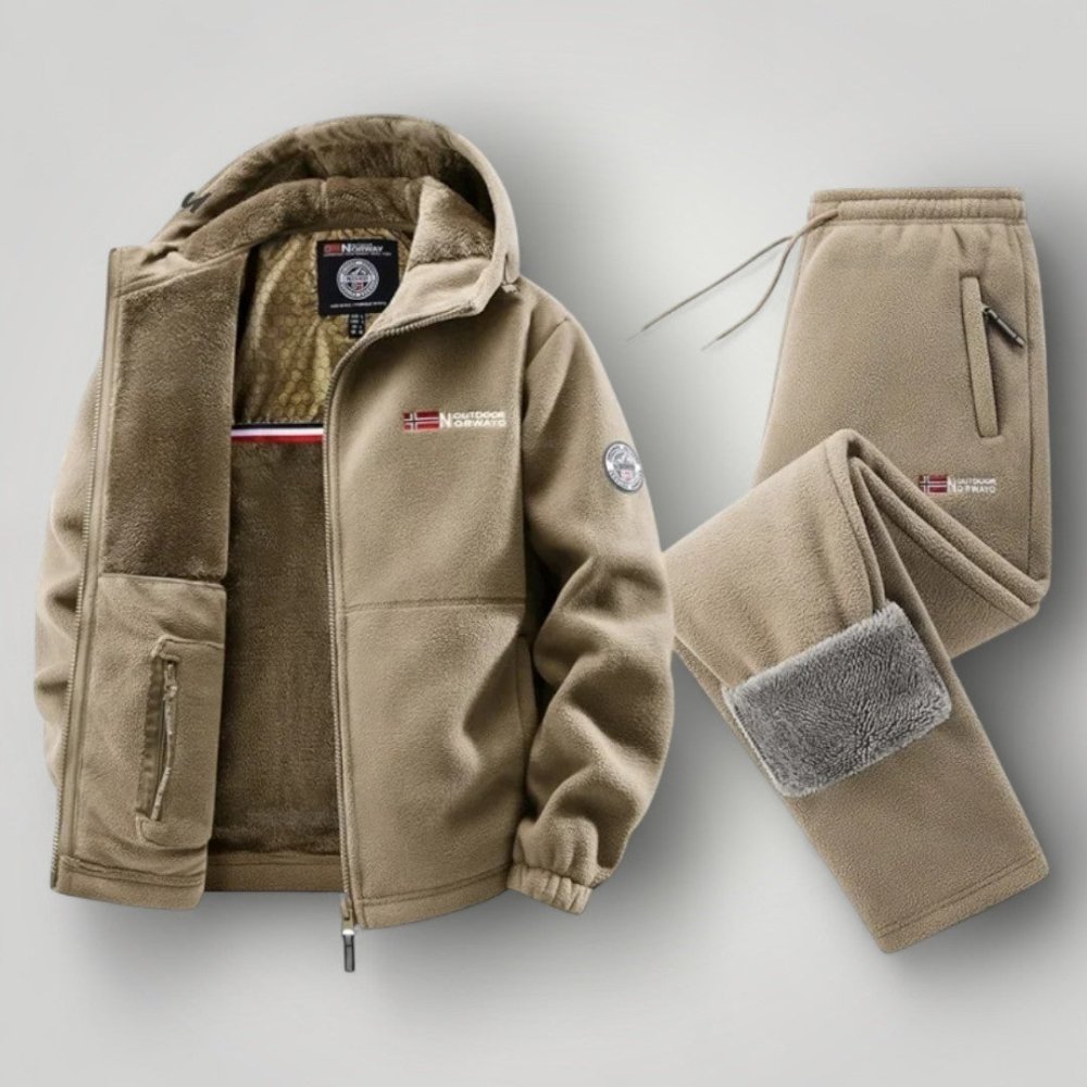 Men's Winter Jacket with Thermal Fleece Lining - Weather-Resistant and Windproof