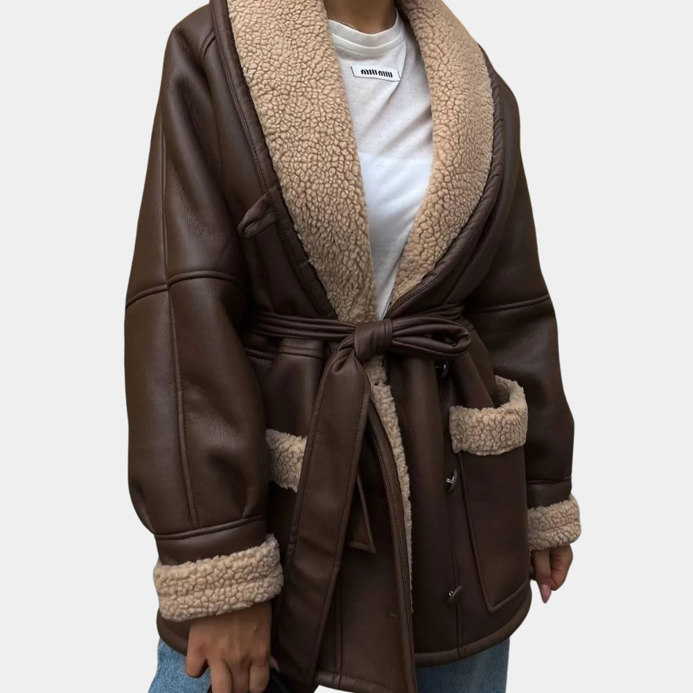 Women's Fashion Jacket with Belt