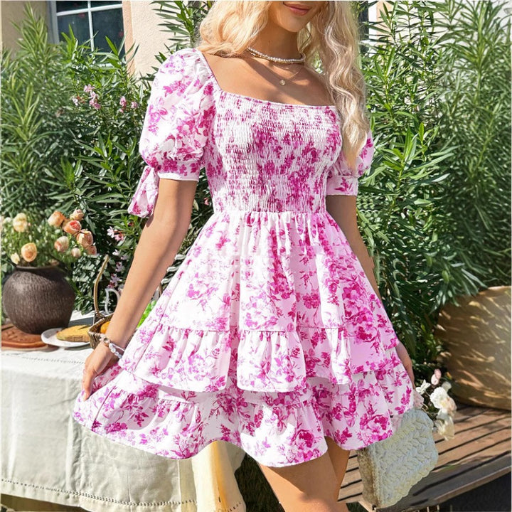 A-Line Short-Sleeve Women's Midi Jumpsuit for Homecoming