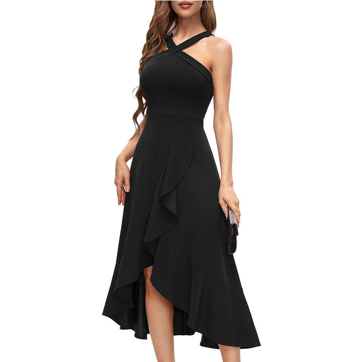 Black Off-Shoulder Style 2 Women's Midi Dress for Homecoming