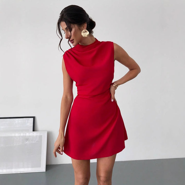 Satin Sophisticated Women's Midi Dress for Homecoming