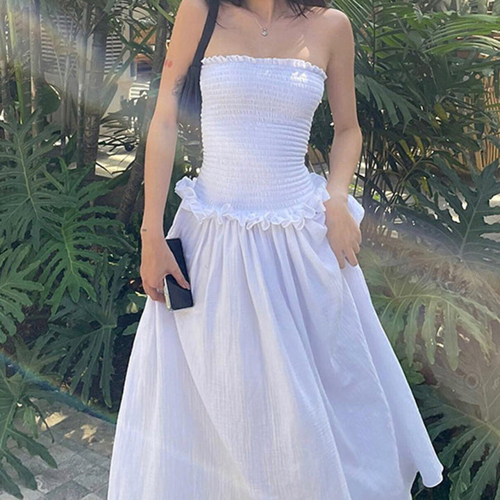 Black One-Shoulder Women's Midi Dress for Homecoming