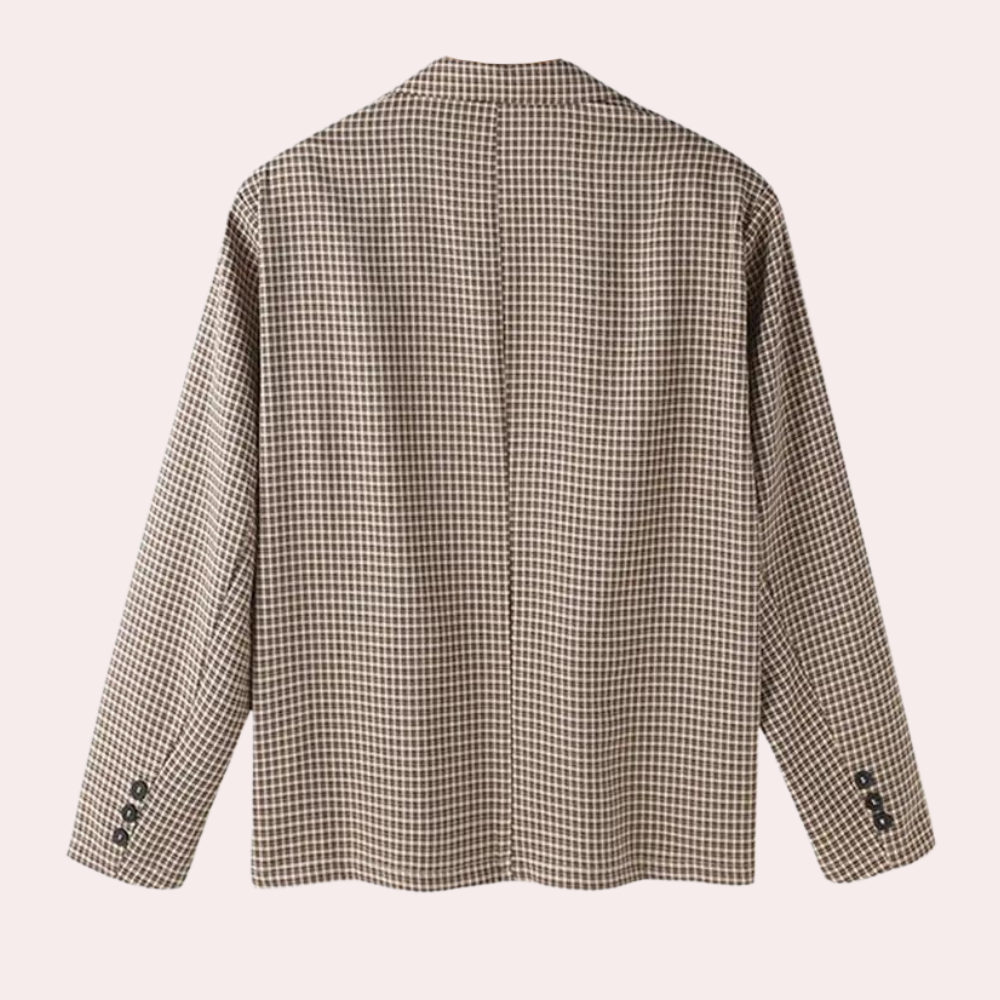 Men's Relaxed Fit Plaid Blazer
